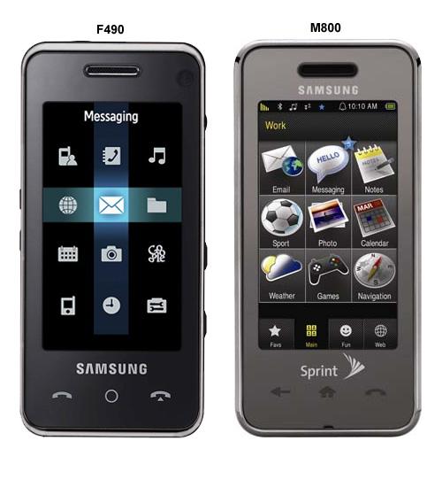 Samsung F490 and M800