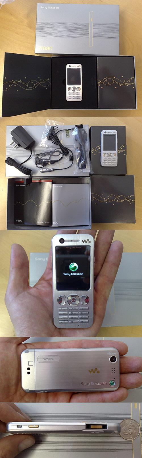 Sony Ericsson W890 unboxing images