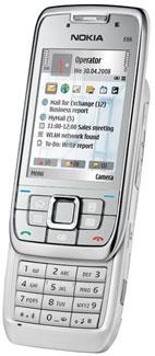 Nokia E66 slider open in white