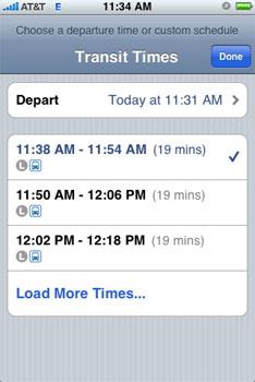 Get your transit times from the iPhone!