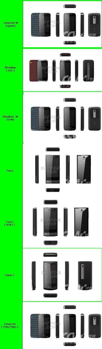 HTC's leaked line-up! from phonedog.com