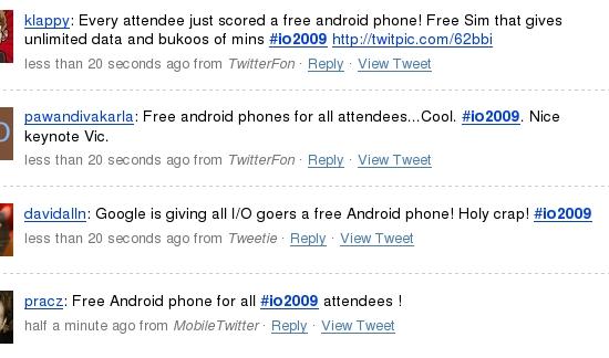 free android phones at google i/o