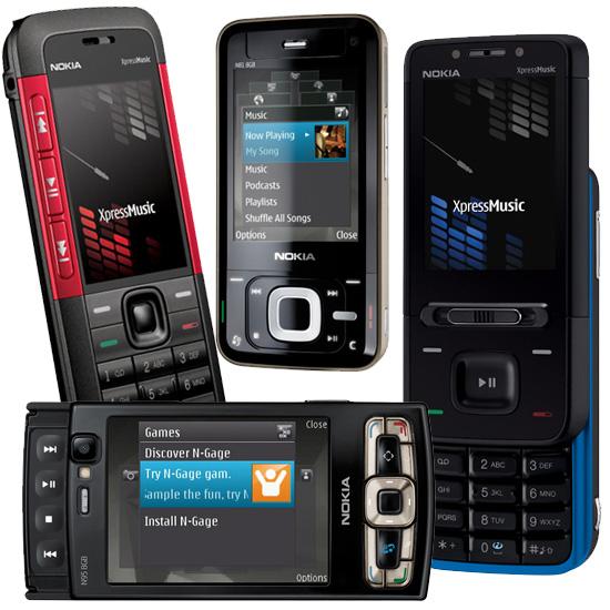 Nokia N95, N81, 5310, 5610 cell phones