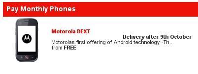 Android-powered Motorola DEXT (Cliq) with MotoBlur available in UK