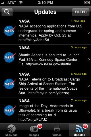 The official NASA iPhone app 4