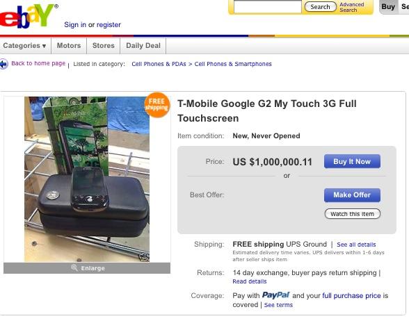 MyTouch on eBay