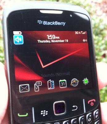 BlackBerry Curve 8530 screen