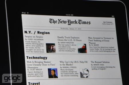 NYT on iPad