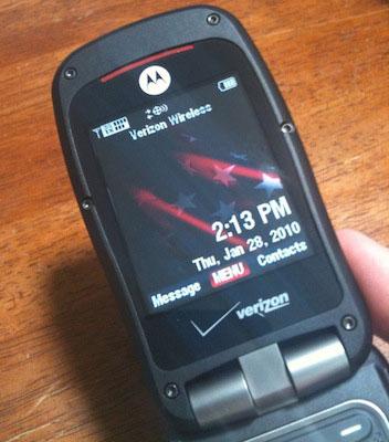 Motorola Barrage screen