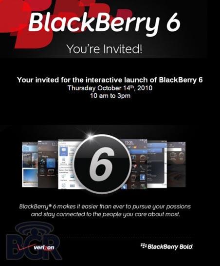 Verizon BlackBerry 6 event
