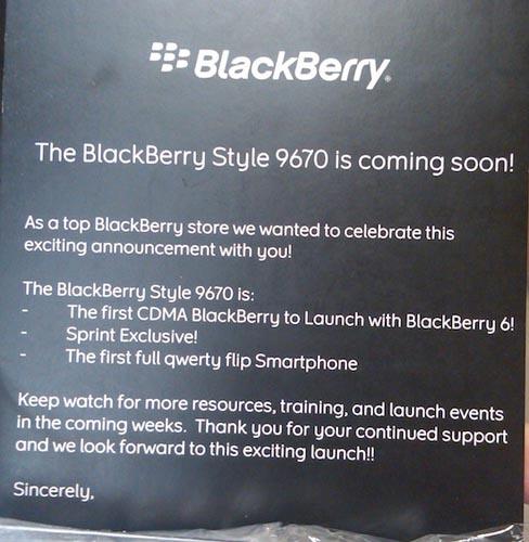BlackBerry Style 9670 promo