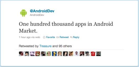 Android Market 100,000 apps