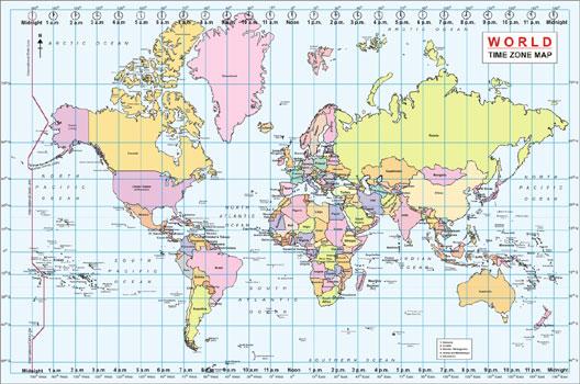 130705 World Time Zones Map 