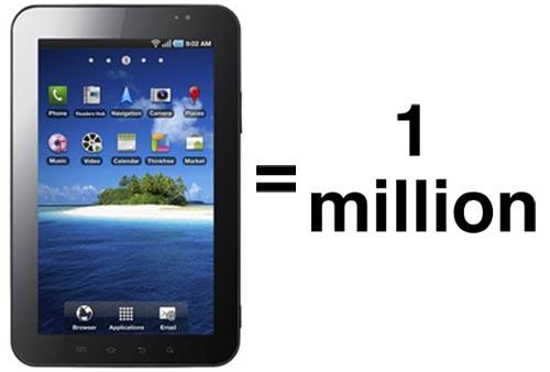 Galaxy Tab one million