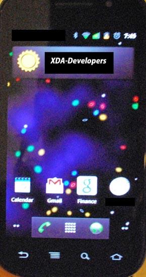 Nexus S home screen