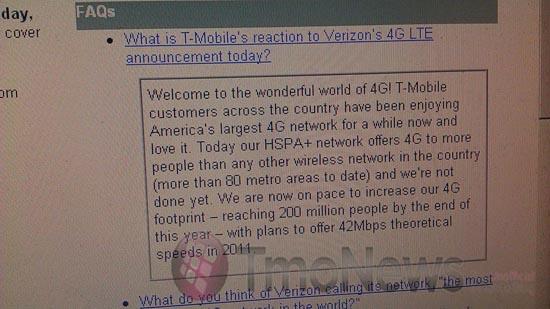 T-Mobile 4G versus Verizon 4G