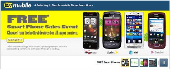 Best Buy free smartphones