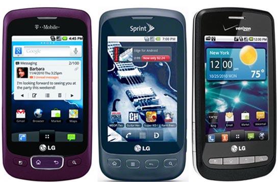 LG Optimus smartphones