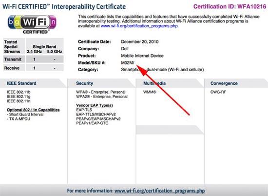 Dell M02M WiFi Alliance