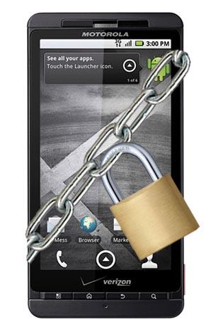 DROID X security