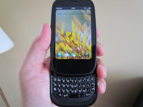 Palm Pre 2 showing the new WebOS 2.0 interface by HP and Palm