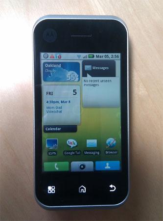 Motorola Backflip touchscreen