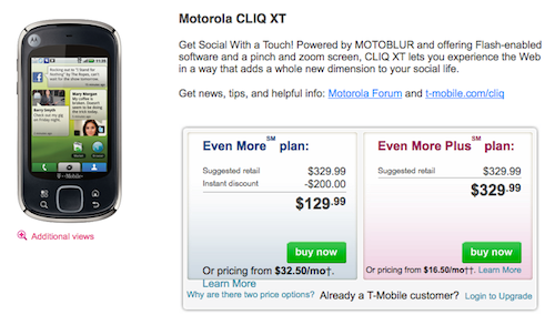 Motorola CLIQ XT