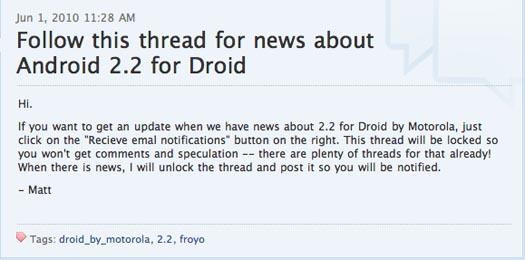 Android 2.2 notification for Droid