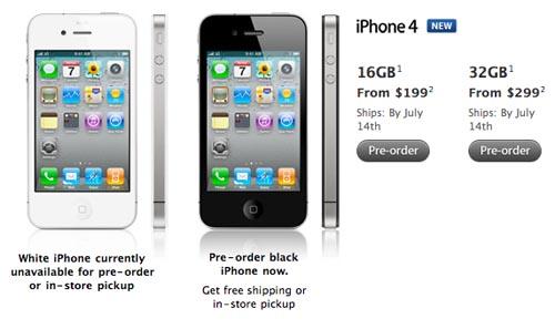 iPhone 4 pre-order date