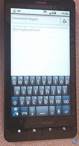 Swype on Droid X