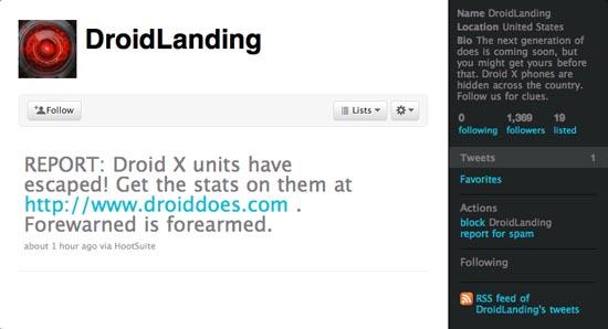 DroidLanding Twitter