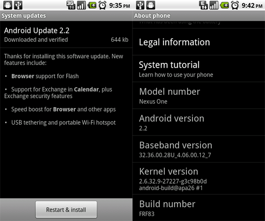 Android 2.2 build FRF83