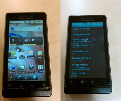Motorola DROID Android 2.2 Froyo