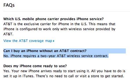 iPhone 4 no contract