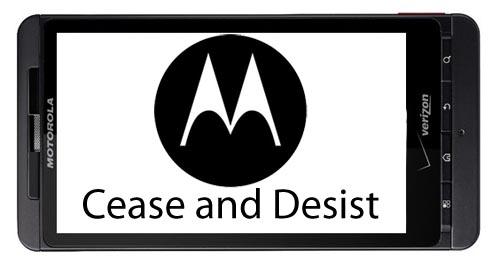 DROID X cease and desist