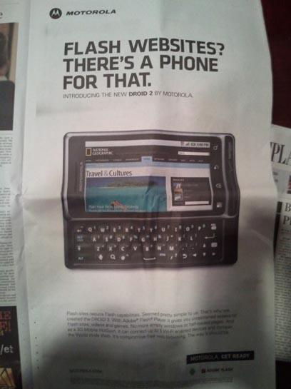 Motorola DROID 2 Flash ad