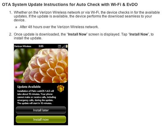 Verizon Palm Pre Plus webOS 1.4.5