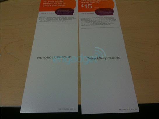 AT&T Motorola Flipout pamphlet