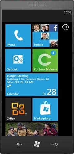 Windows Phone 7 interface