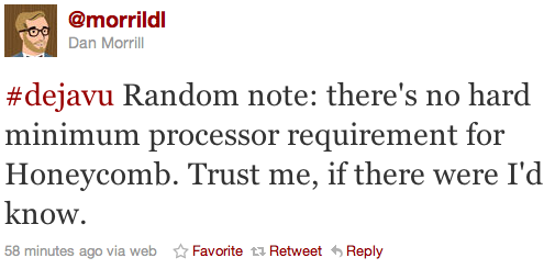 Dan Morrill Honeycomb tweet