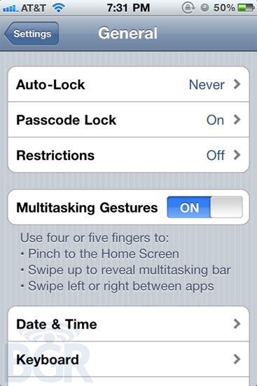 iPhone 4 multitouch gestures