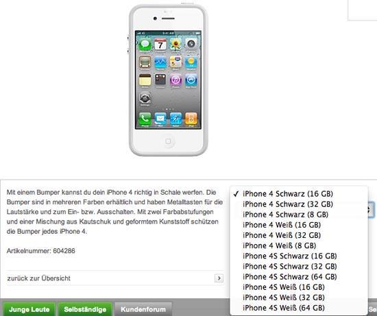 iPhone 4S 64GB Vodafone Germany