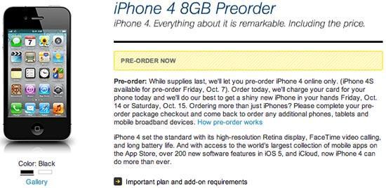 Sprint iPhone 4 pre-order