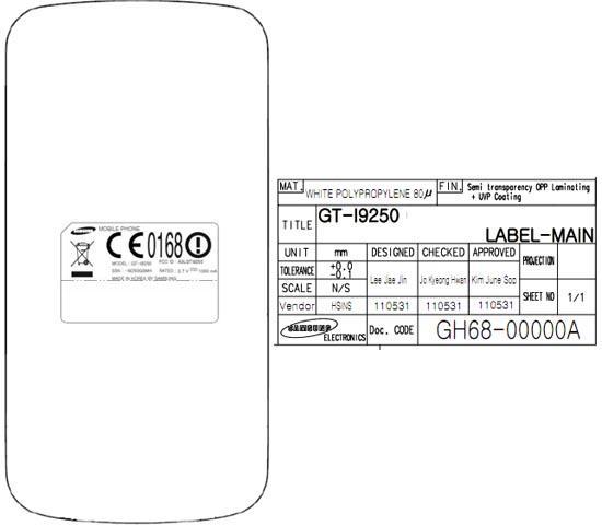 Nexus Prime Galaxy Nexus GT-I9250 FCC