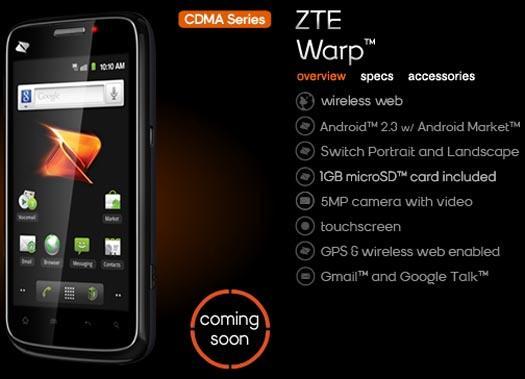 ZTE Warp Boost Mobile