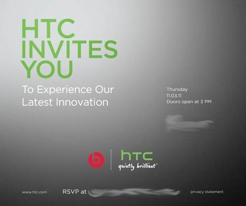 HTC Beats November 3rd invite