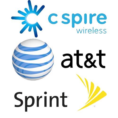 C Spire AT&T Sprint logos