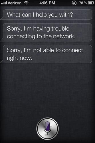 Siri outage iPhone 4S