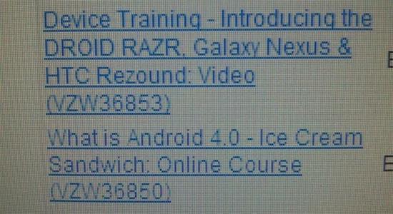 Verizon Galaxy Nexus training