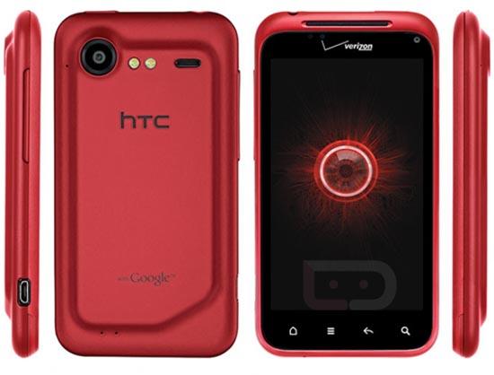 Red HTC DROID Incredible 2